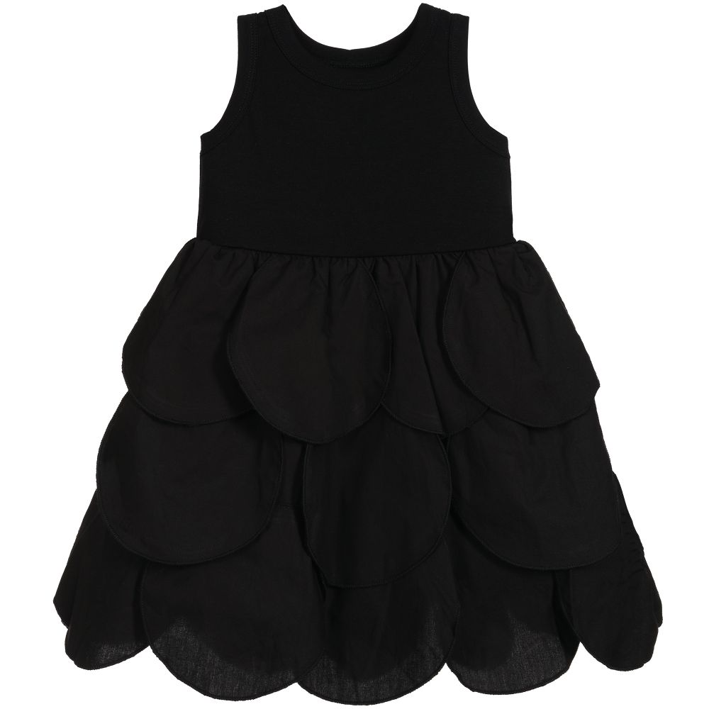 The Tiny Universe - Black Cotton Circle Dress | Childrensalon