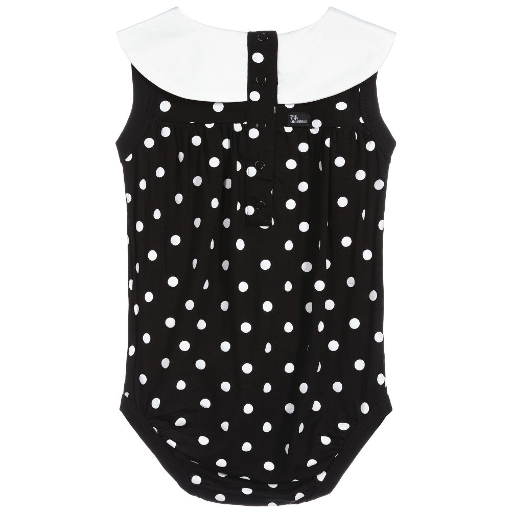 The Tiny Universe-تبّان قطن جيرسي لون أسود وأبيض للمولودات | Childrensalon Outlet