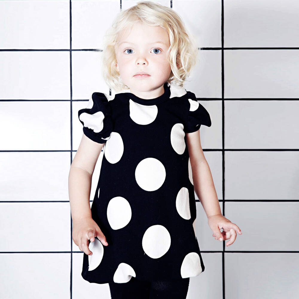 The Tiny Universe-Black 'The Tiny Dot' Jersey Dress | Childrensalon Outlet