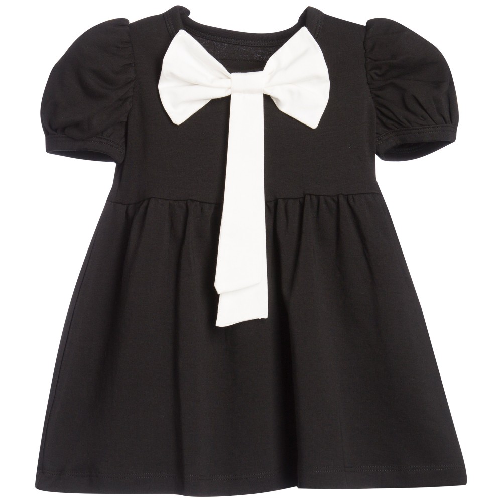 The Tiny Universe - Black 'Tiny Chapel' Cotton Jersey Dress | Childrensalon