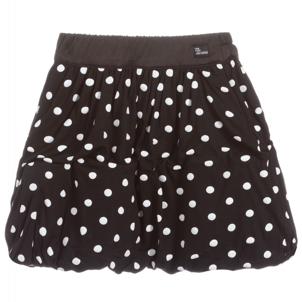 The Tiny Universe - Black & White Polka Dot Skirt | Childrensalon