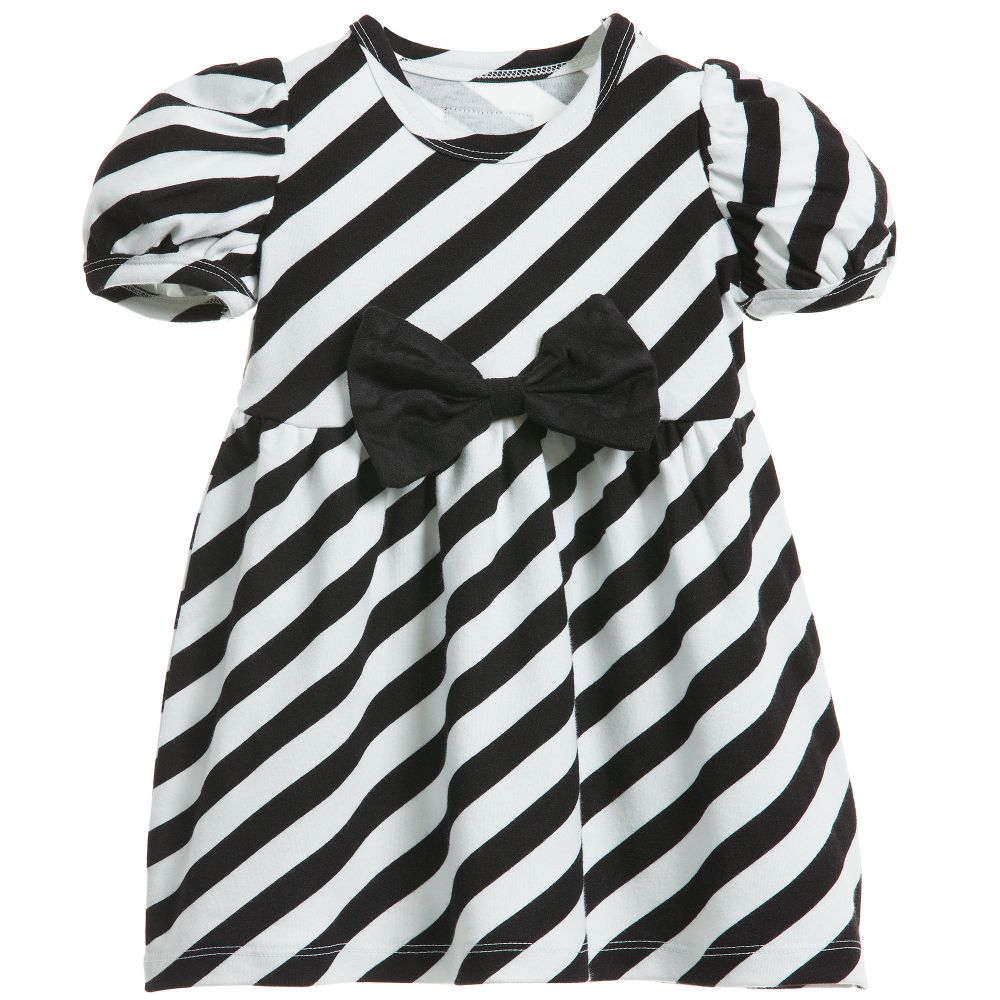 The Tiny Universe - Black & White 'The Tiny Stripes' Jersey Dress | Childrensalon