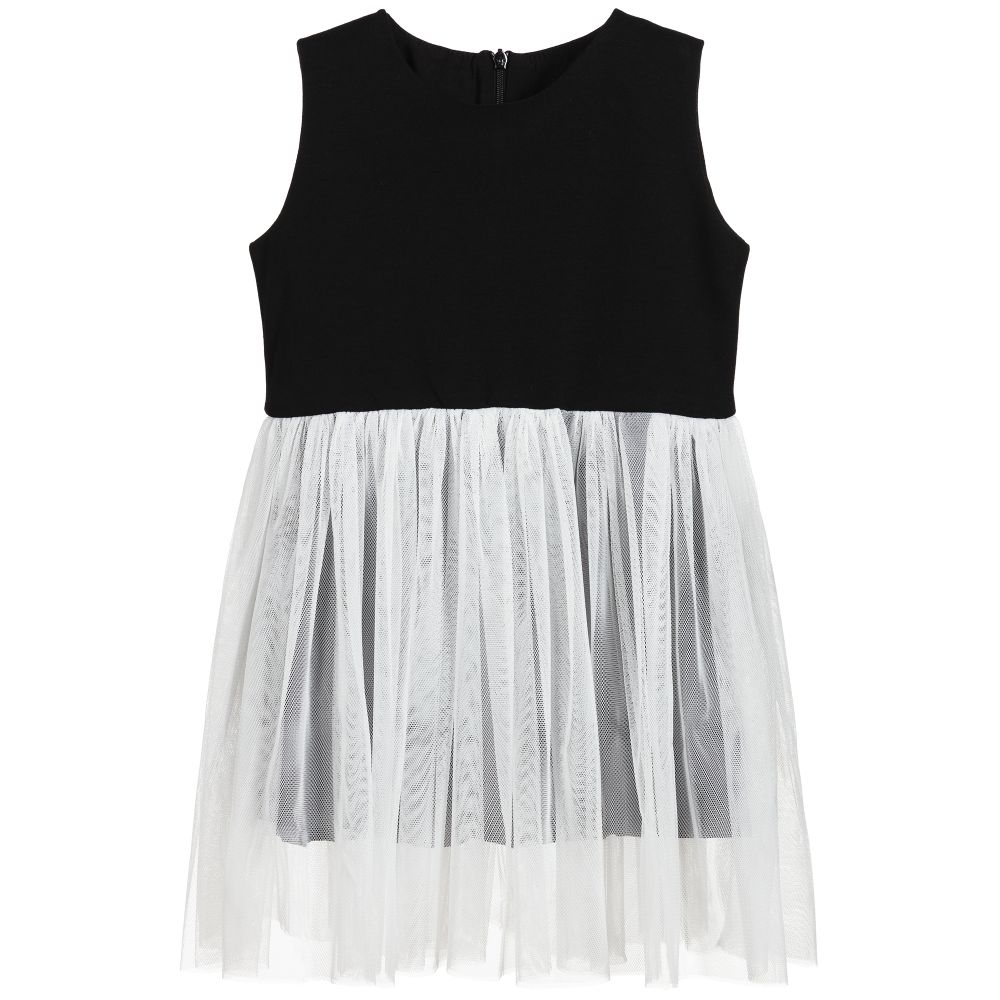 The Tiny Universe - Black & White Tulle Dress | Childrensalon