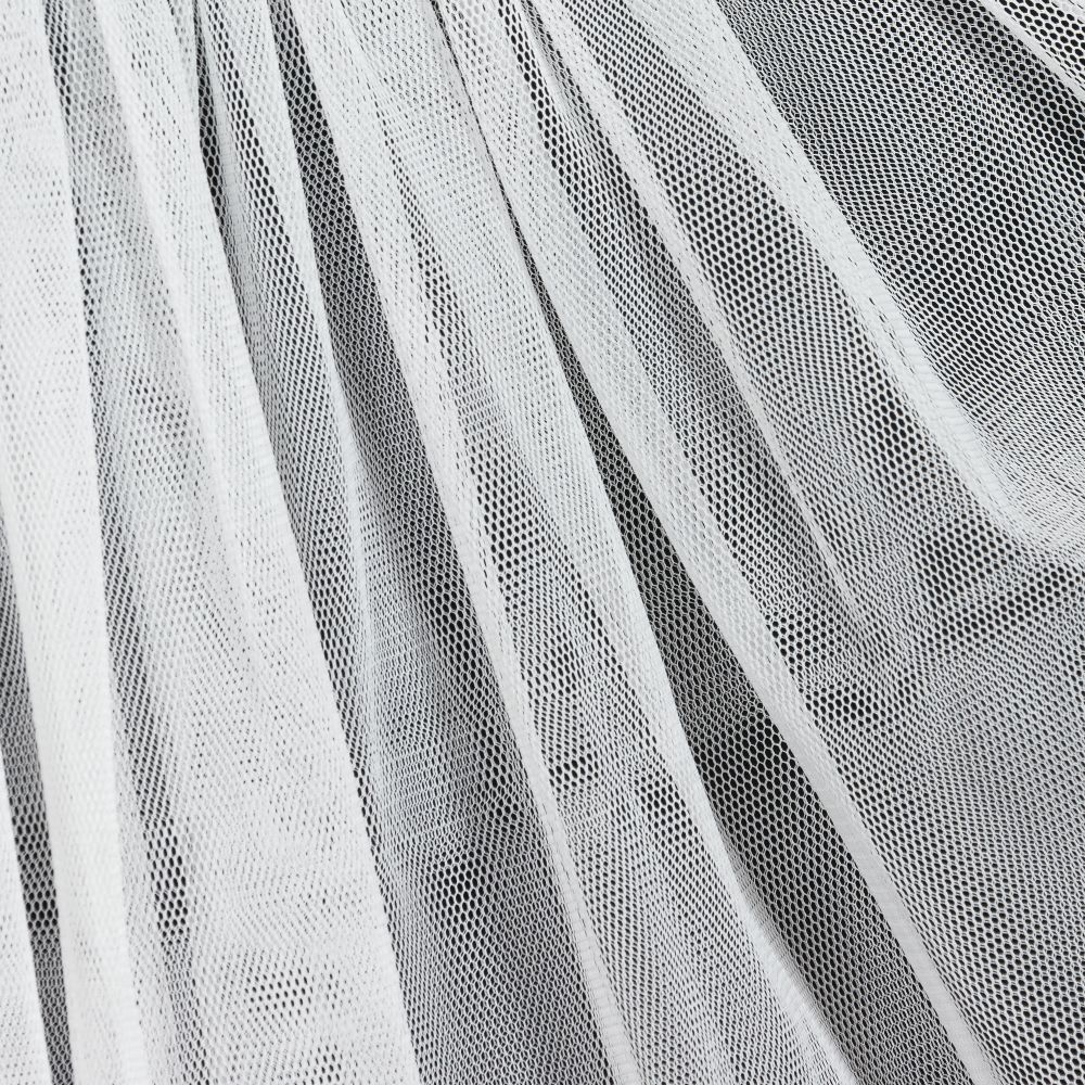 The Tiny Universe-فستان قطن عضوي وتول لون أسود وأبيض | Childrensalon Outlet