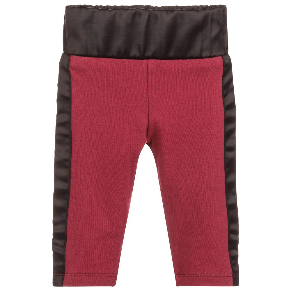 The Tiny Universe - Boys Burgundy Cotton Trousers | Childrensalon