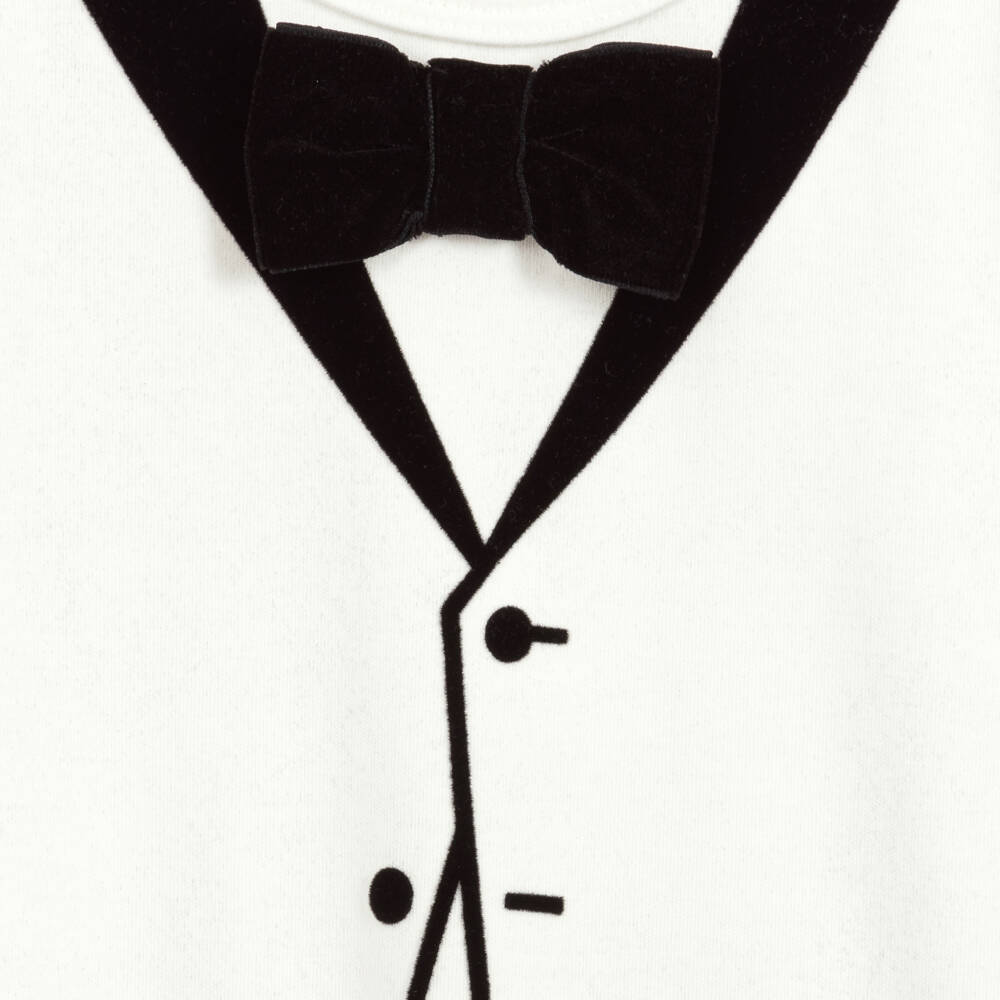 The Tiny Universe-بدلة أنيقة بيضاء للأولاد | Childrensalon Outlet