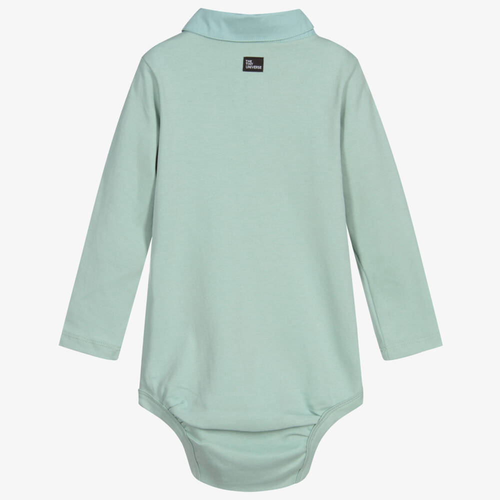 The Tiny Universe-Boys Green Cotton Bodysuit | Childrensalon Outlet