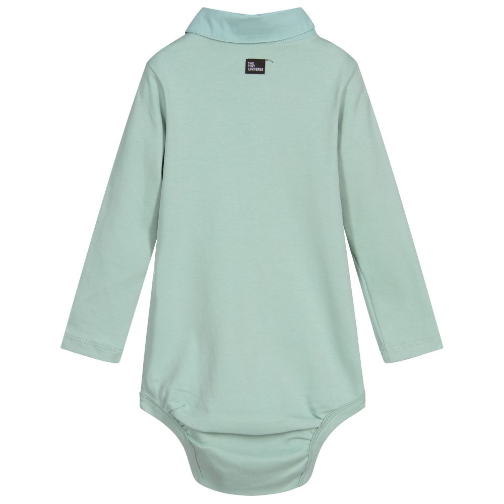 The Tiny Universe-Boys Green Cotton Bodysuit | Childrensalon Outlet