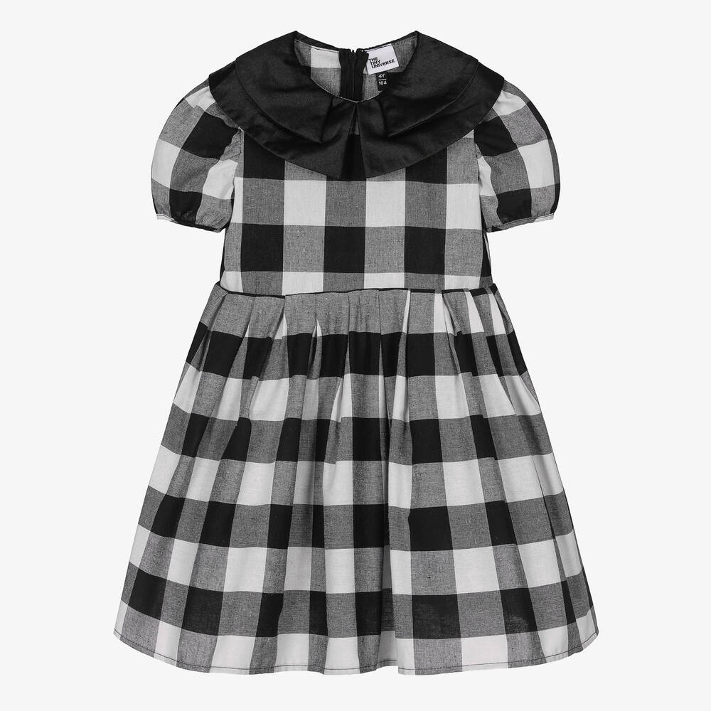 Black and white check dress shop