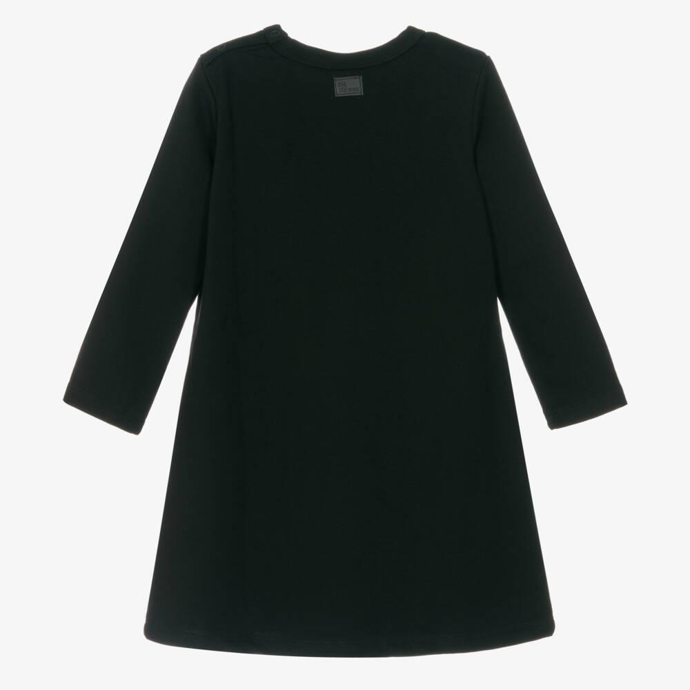 The Tiny Universe-Girls Black Cotton Jersey Dress | Childrensalon Outlet