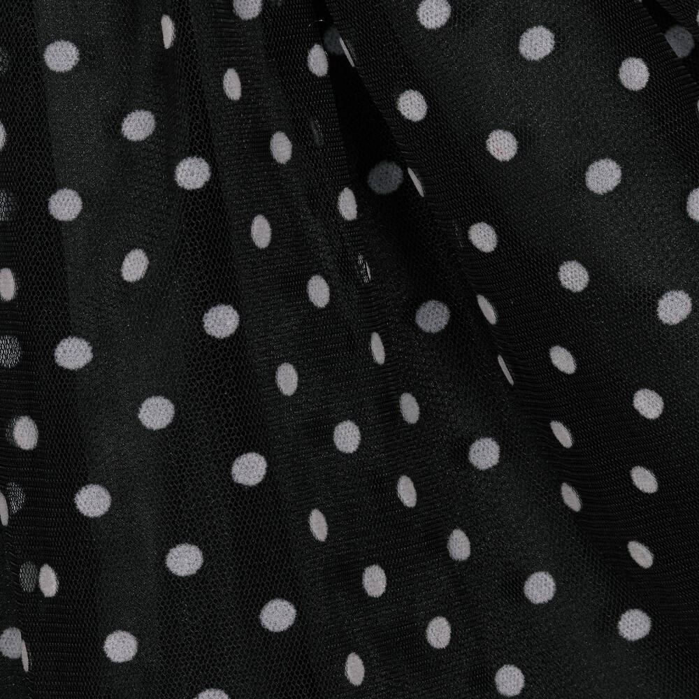 The Tiny Universe-Girls Black Polka Dot Tulle Dress | Childrensalon Outlet