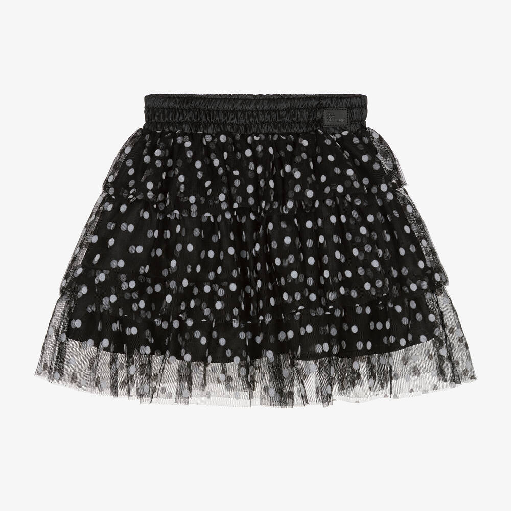 The Tiny Universe-Girls Black Polka Dot Tulle Tutu Skirt | Childrensalon Outlet