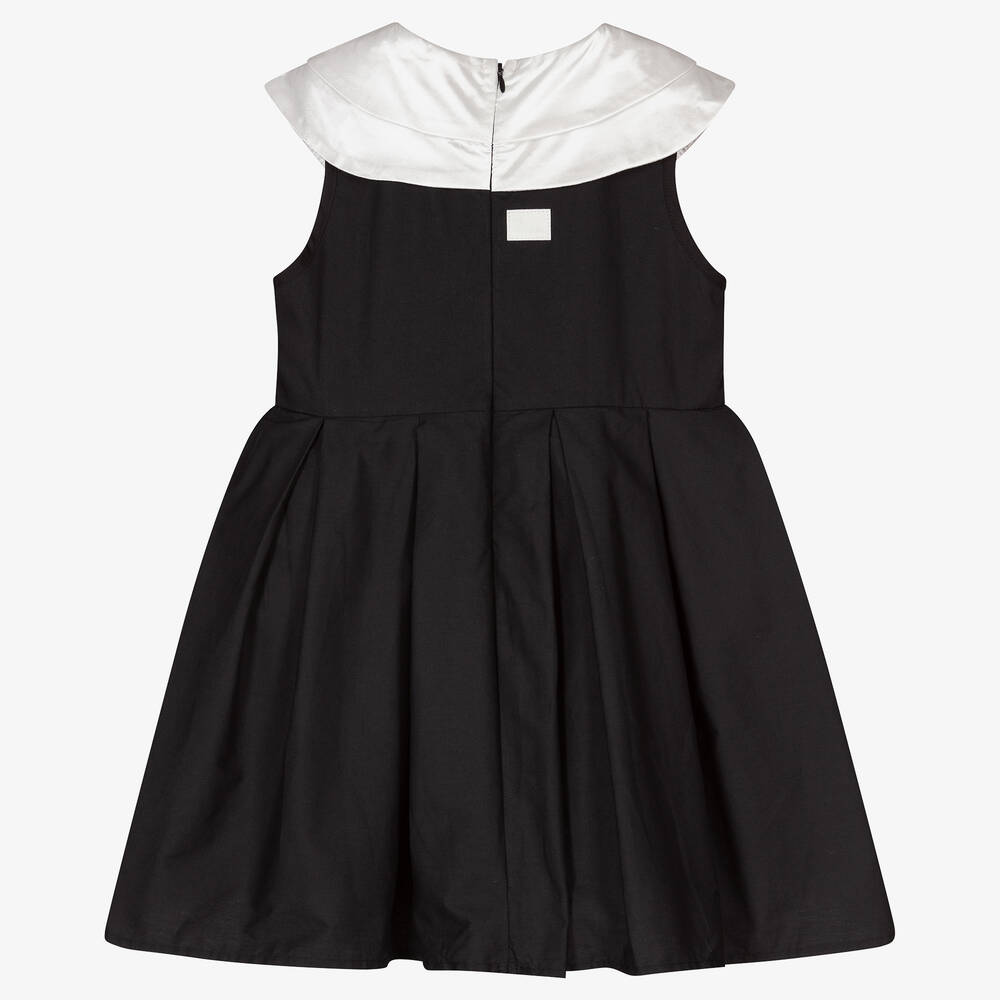 The Tiny Universe-Girls Black Poplin Dress | Childrensalon Outlet