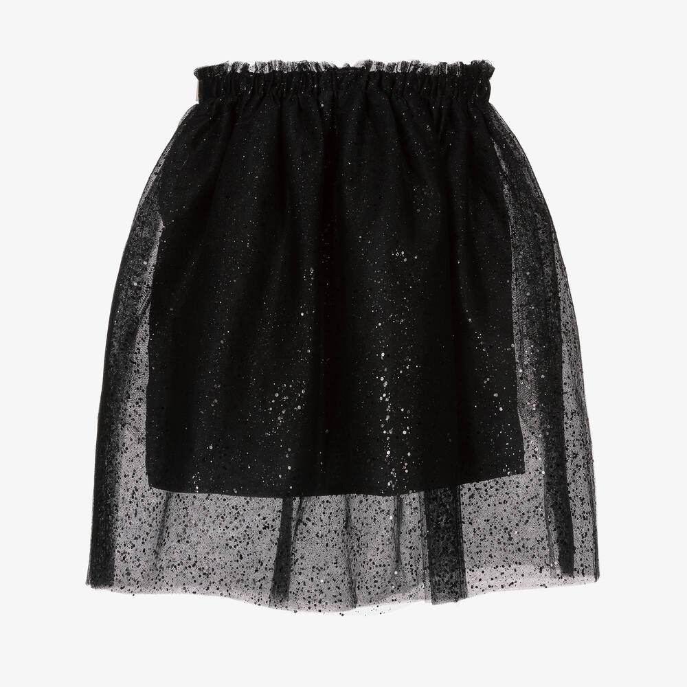 The Tiny Universe-Черная блестящая юбка из тюля для девочек | Childrensalon Outlet