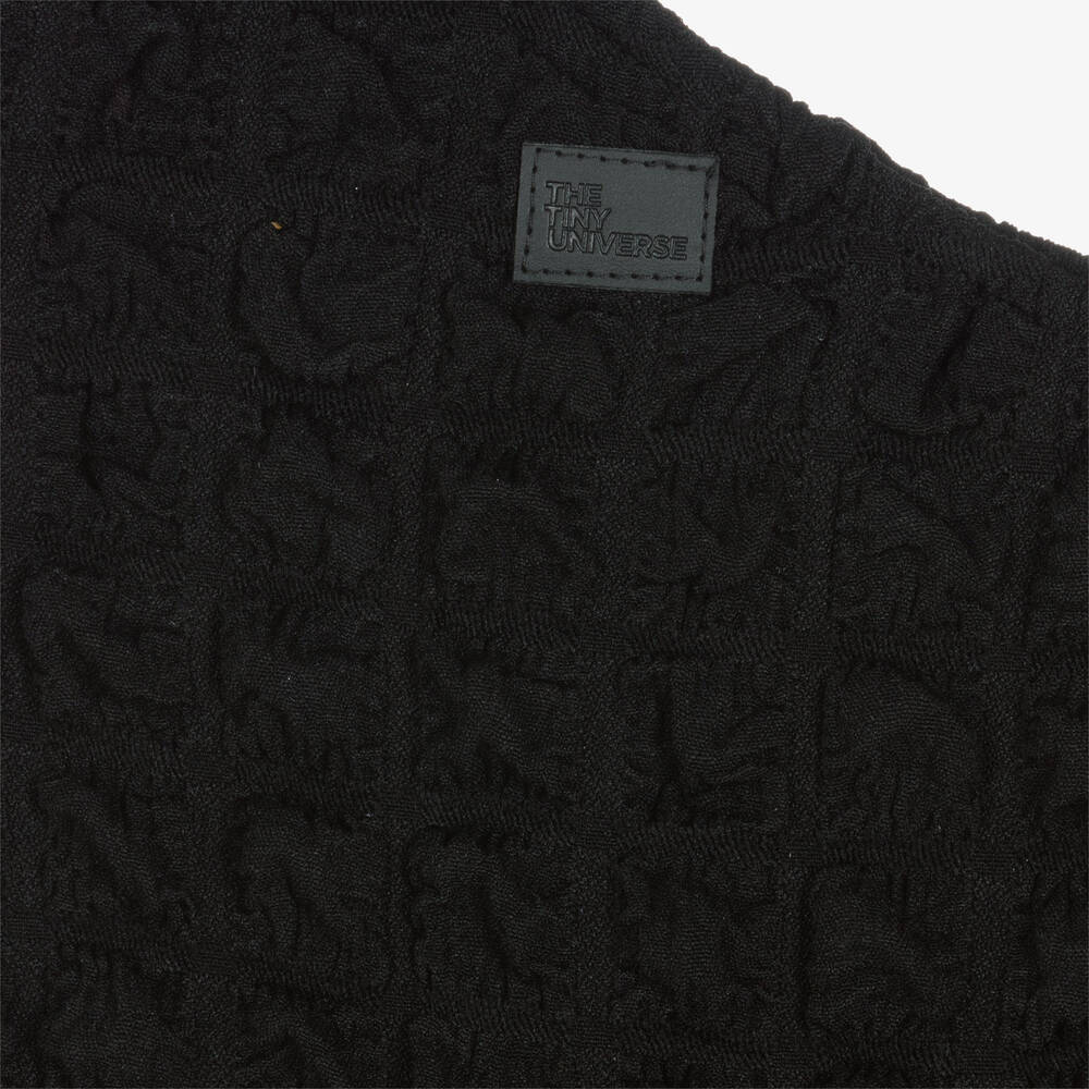 The Tiny Universe-Черное платье с текстурными квадратами | Childrensalon Outlet