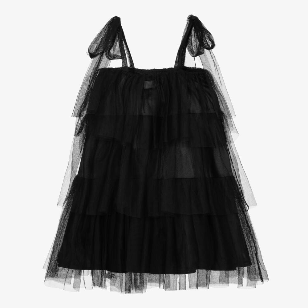 The Tiny Universe-Girls Black Tulle Dress | Childrensalon Outlet