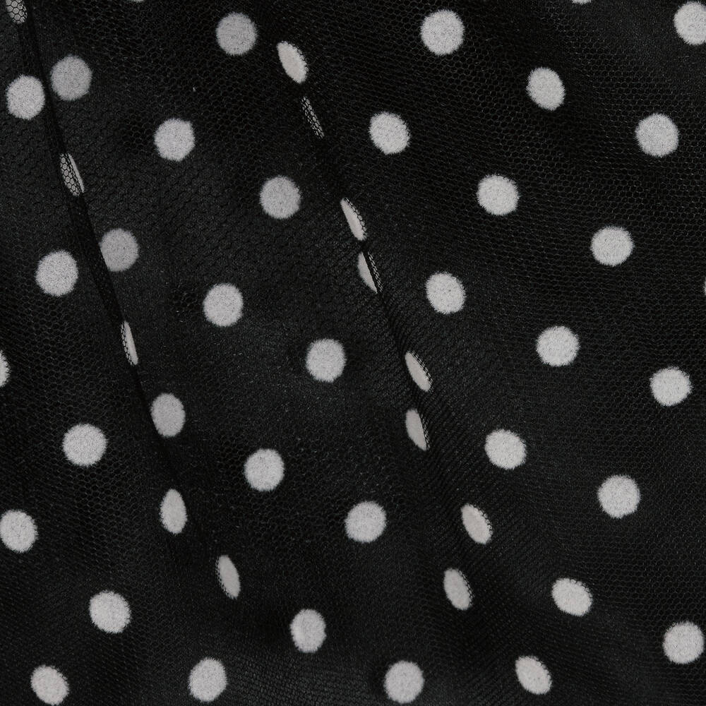The Tiny Universe-Girls Black Tulle Polka Dot Dress | Childrensalon Outlet
