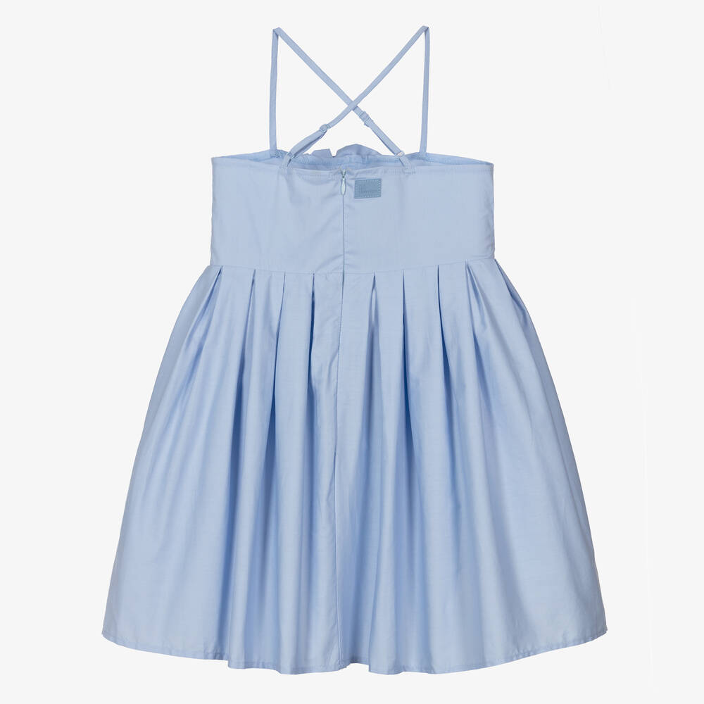 The Tiny Universe-Girls Blue Cotton Sun Dress | Childrensalon Outlet