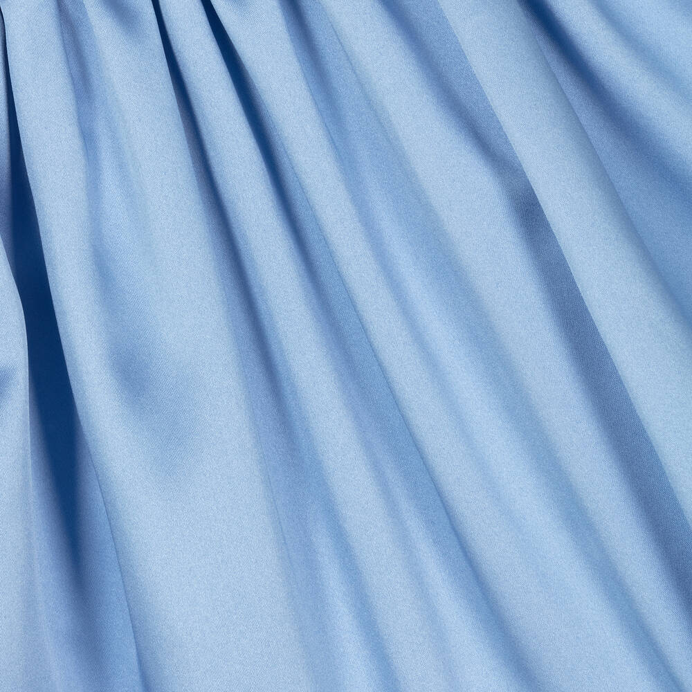 The Tiny Universe-Girls Blue Satin Sash Dress | Childrensalon Outlet