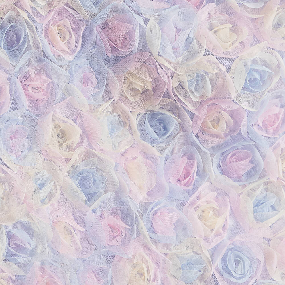 The Tiny Universe-Girls Blue Tulle Flower Dress | Childrensalon Outlet