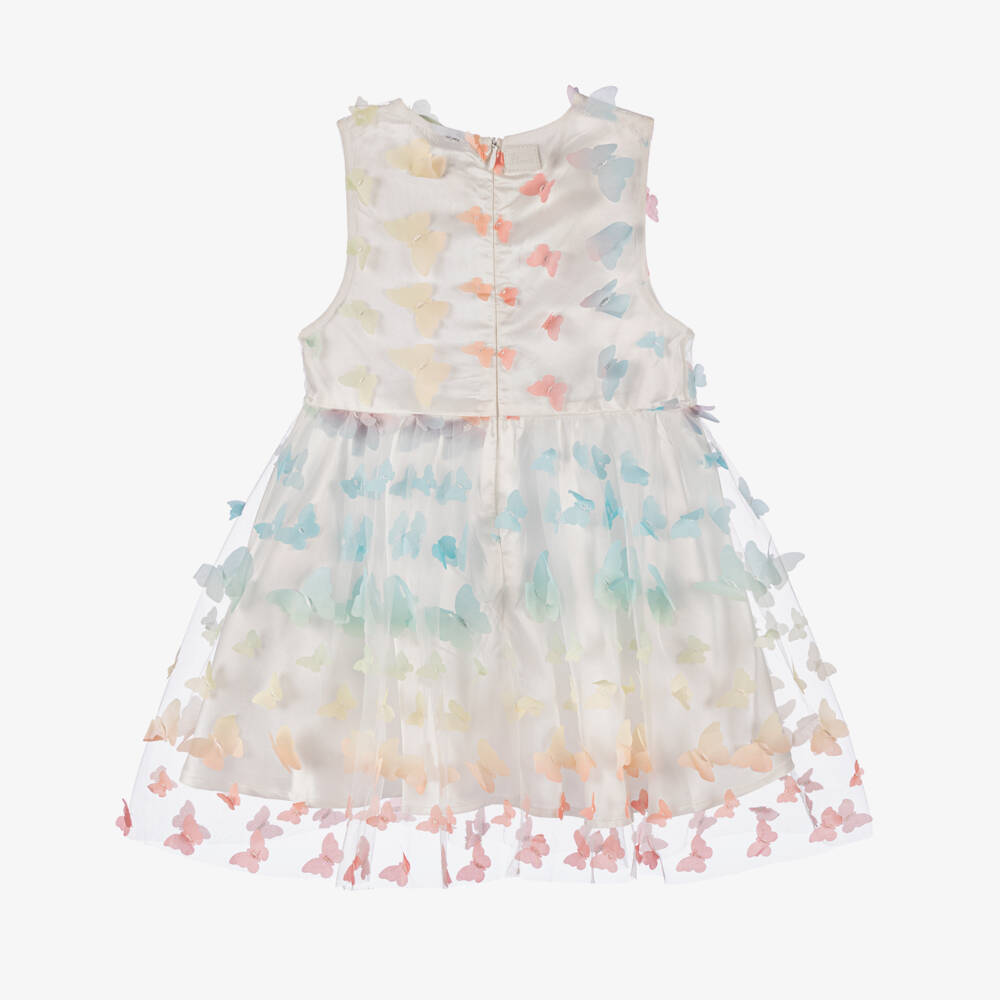 The Tiny Universe-فستان تول أزرق وأبيض للبنات | Childrensalon Outlet