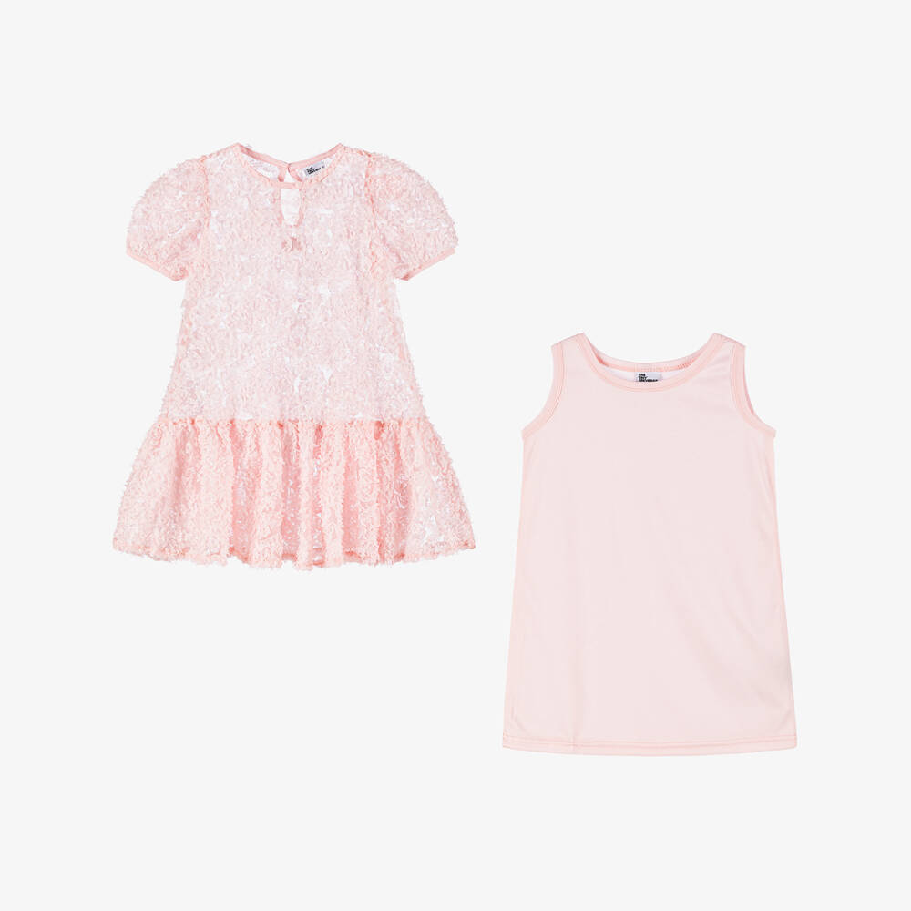 The Tiny Universe-Girls Blush Tulle Layered Dress | Childrensalon Outlet