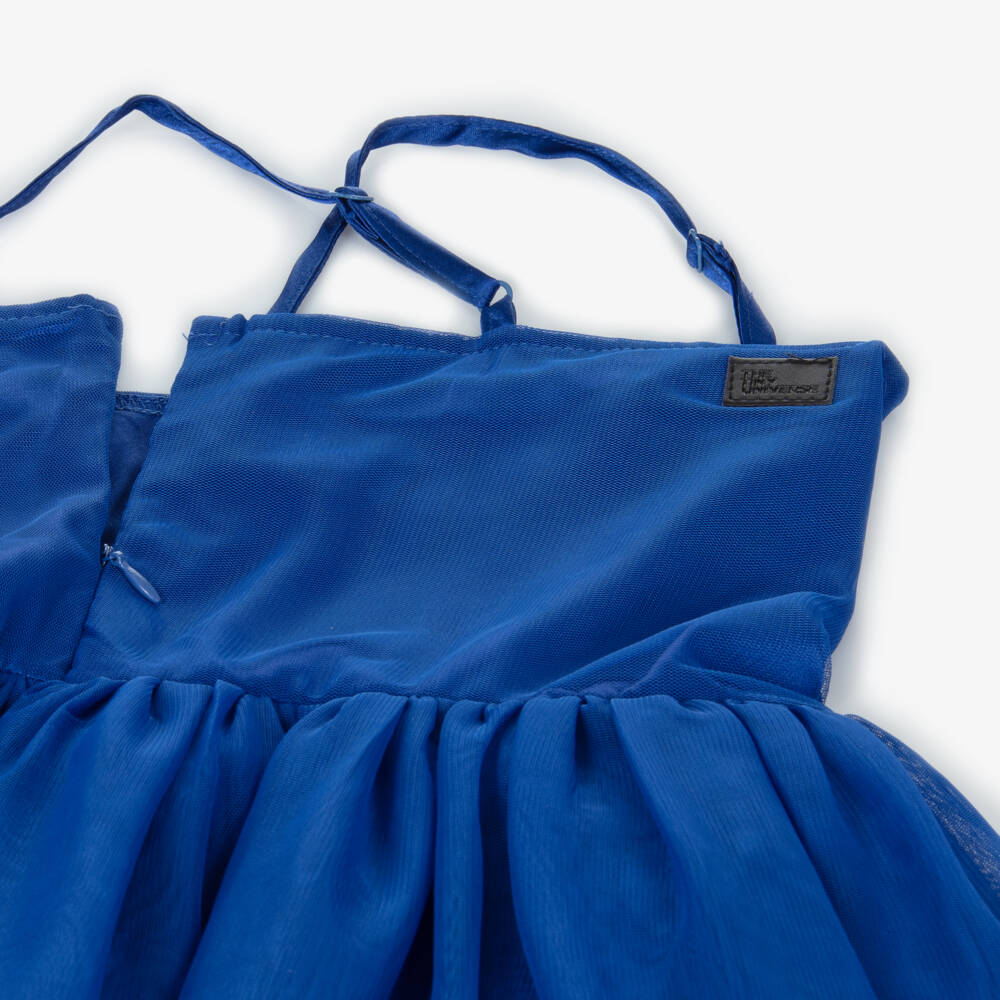 The Tiny Universe-Girls Elegant Blue Tulle Dress | Childrensalon Outlet