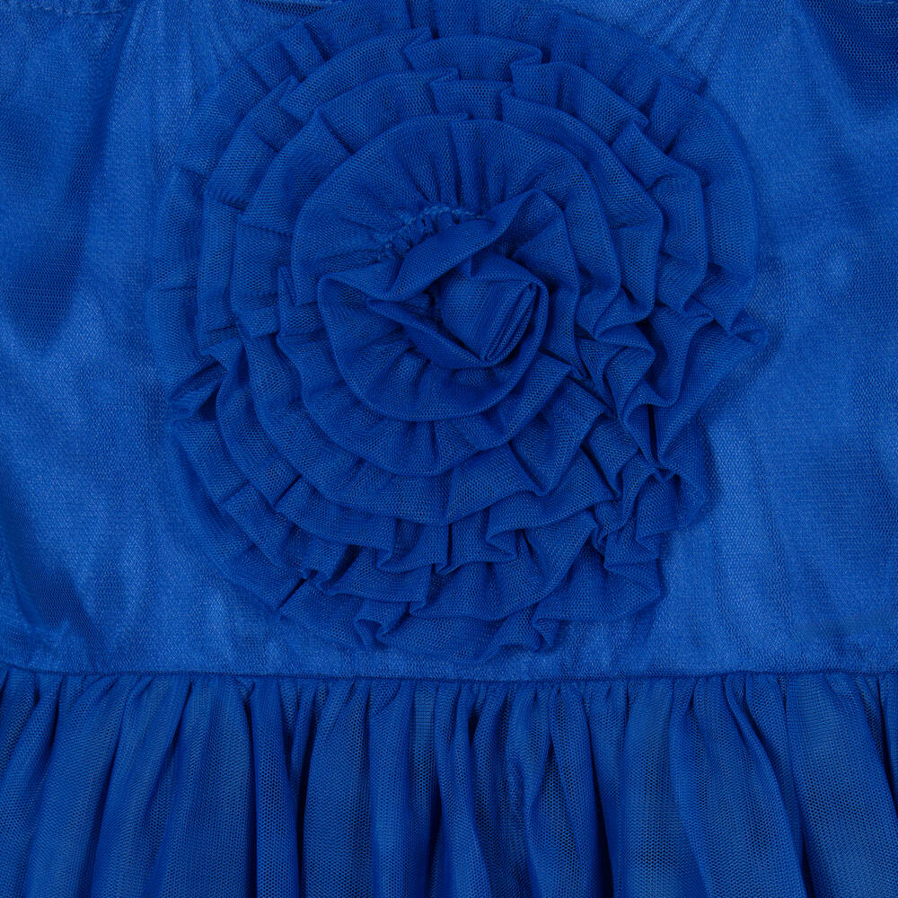 The Tiny Universe-Girls Elegant Blue Tulle Dress | Childrensalon Outlet