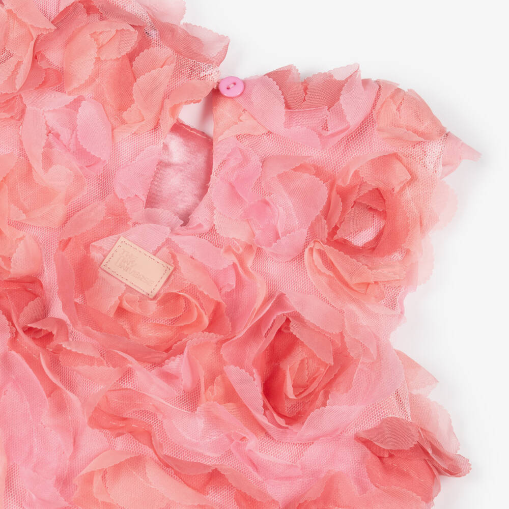 The Tiny Universe-Элегантное розовое платье с цветочным принтом для девочек | Childrensalon Outlet