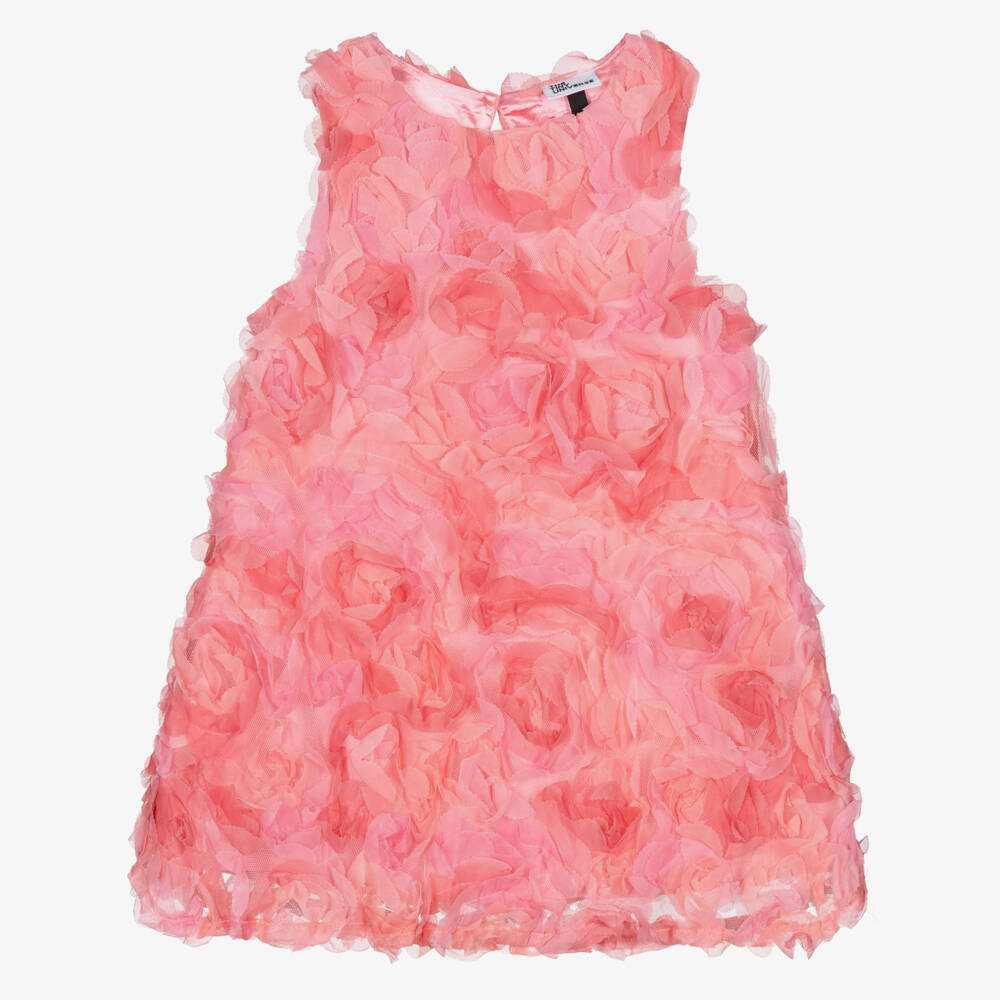 The Tiny Universe-Girls Elegant Pink Floral Dress | Childrensalon Outlet