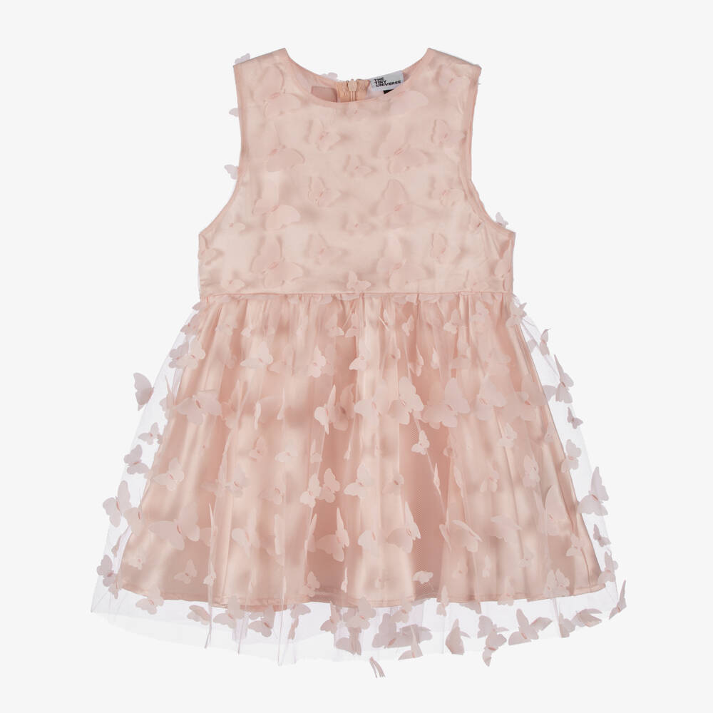 The Tiny Universe-Girls Enchanting Pink Butterfly Gown | Childrensalon Outlet