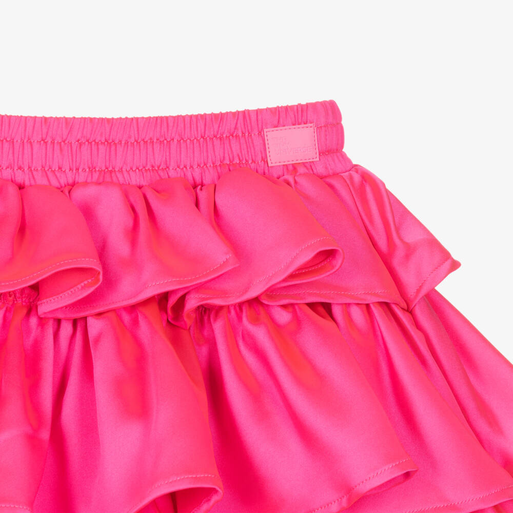 The Tiny Universe-Пурпурная атласная юбка с воланами для девочек | Childrensalon Outlet