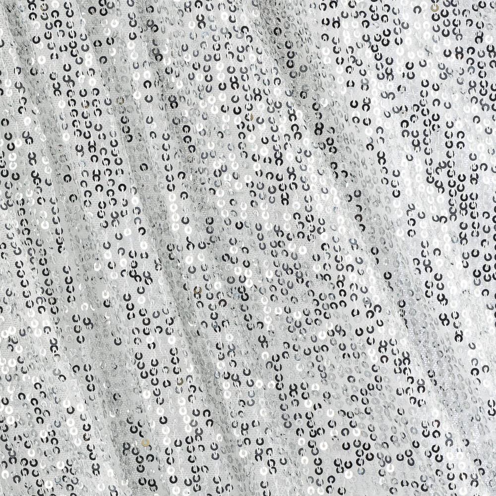 The Tiny Universe-فستان بفيونكة تول وترتر لون فضي | Childrensalon Outlet