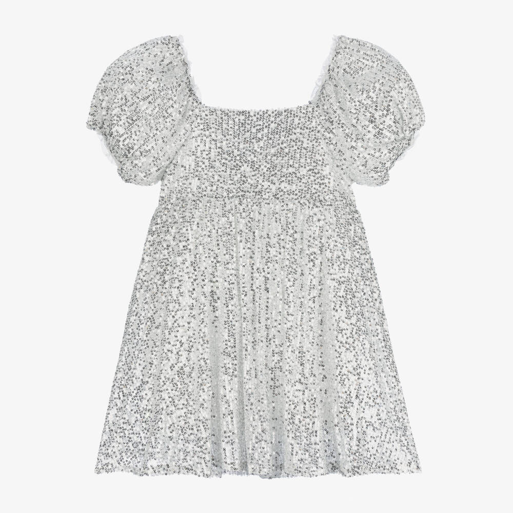 The Tiny Universe-Girls Glittering Tulle Bow Dress | Childrensalon Outlet