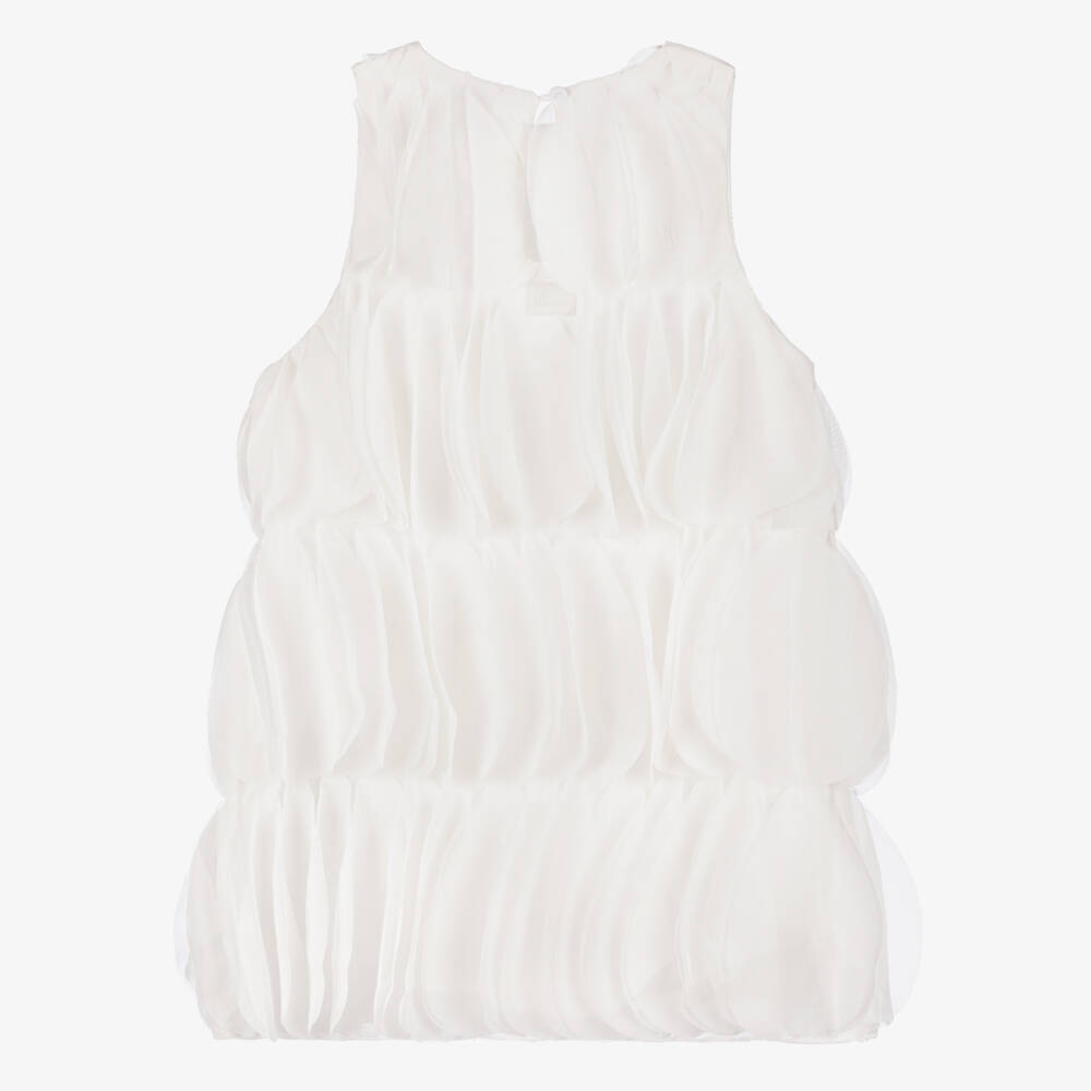 The Tiny Universe-Платье кремовое многослойное из шифона для девочек | Childrensalon Outlet