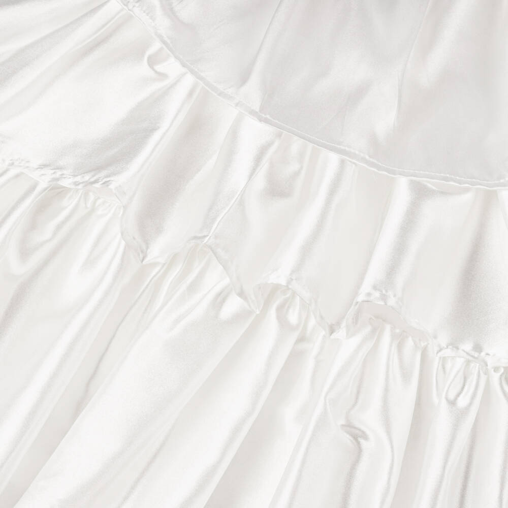 The Tiny Universe-Girls Ivory Satin Cascade Dress | Childrensalon Outlet