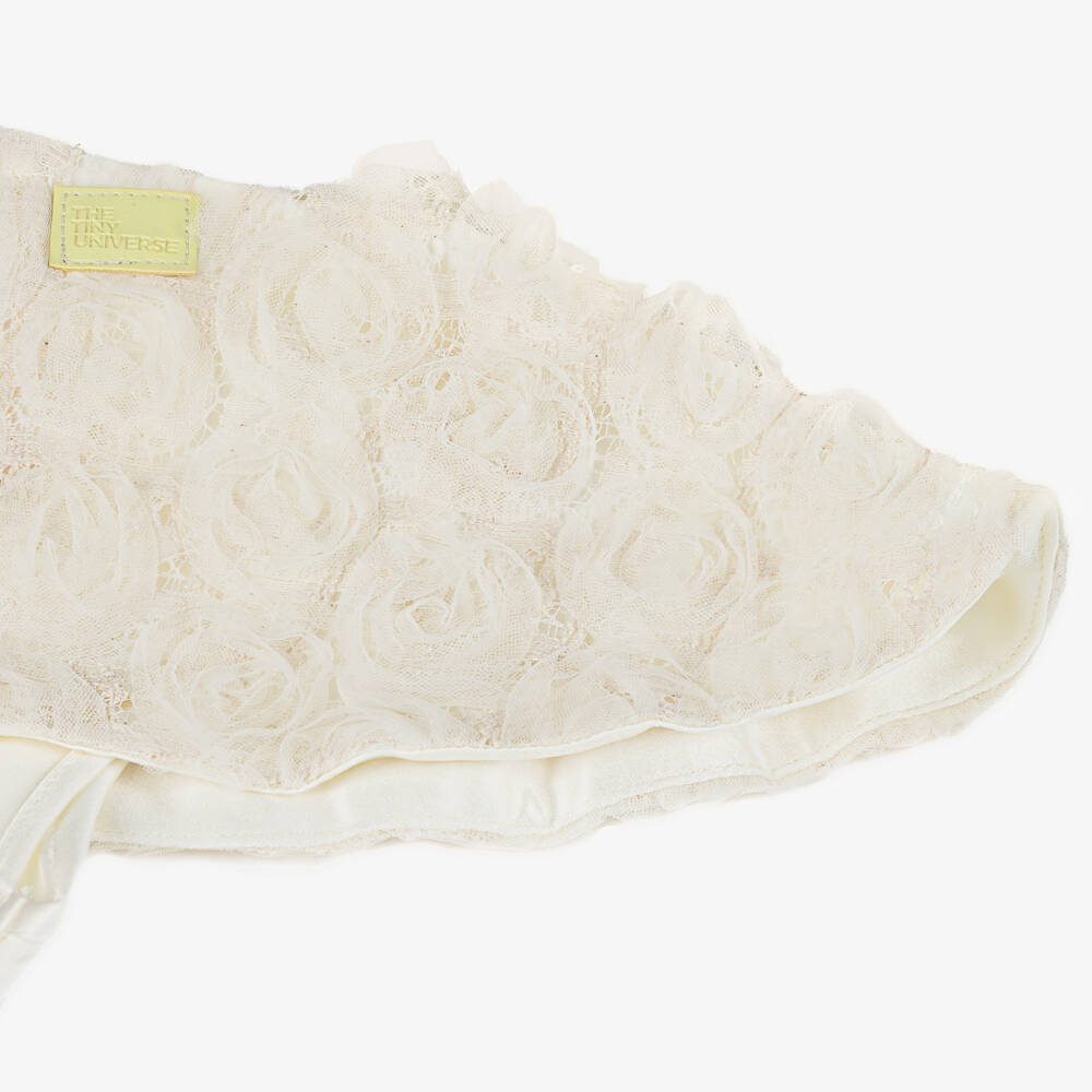 The Tiny Universe-توب تول وساتان لون عاجي للبنات | Childrensalon Outlet