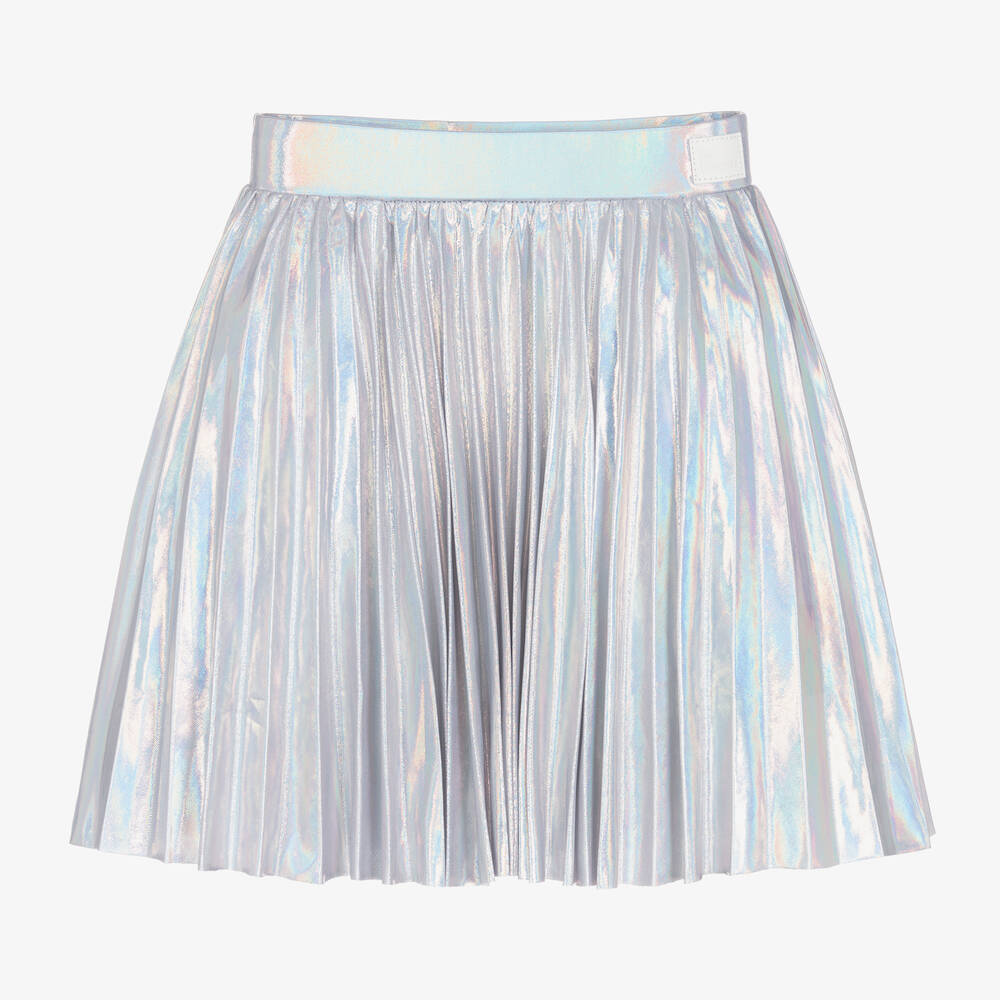 The Tiny Universe - Girls Metallic Silver Skirt | Childrensalon