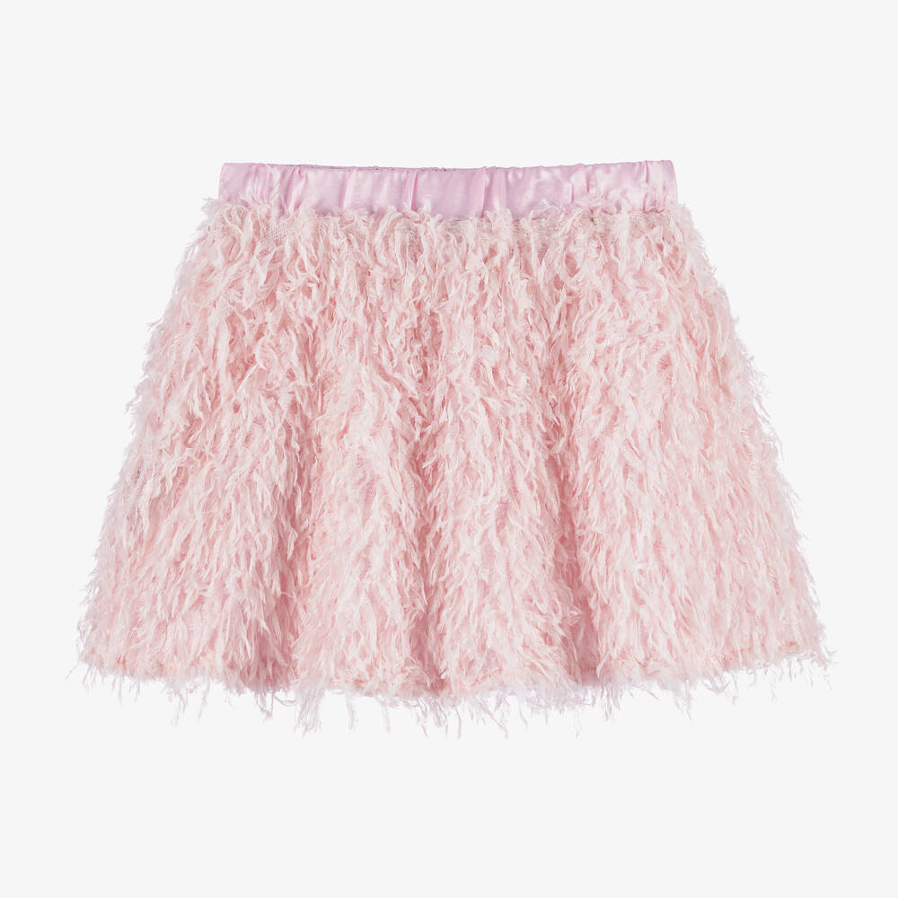 The Tiny Universe-تنورة ريش صناعي لون زهري فاتح | Childrensalon Outlet