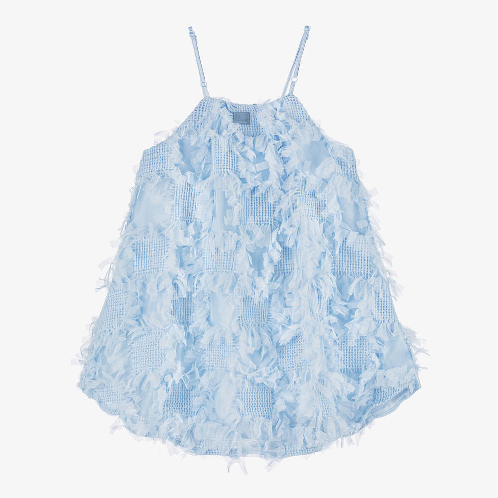 The Tiny Universe-فستان تول لون أزرق باستيل | Childrensalon Outlet