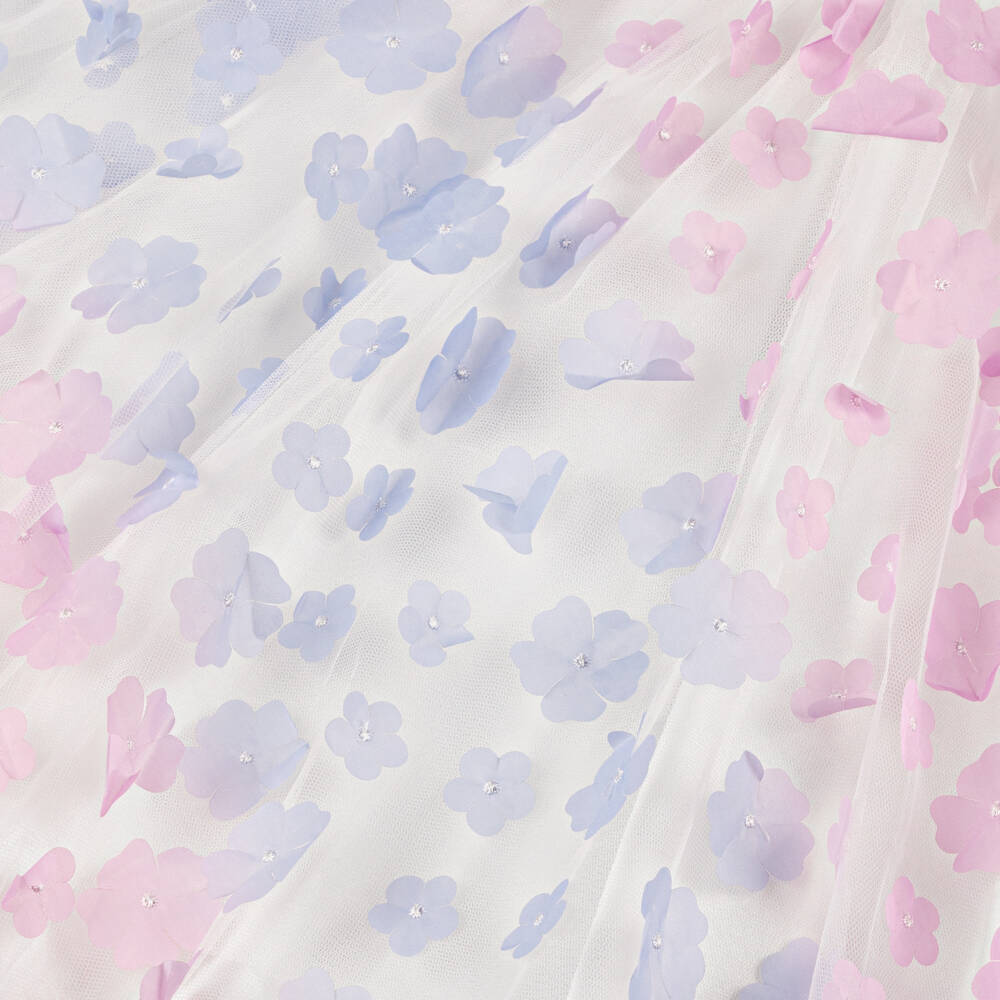 The Tiny Universe-Girls Pastel Floral Tulle Skirt | Childrensalon Outlet
