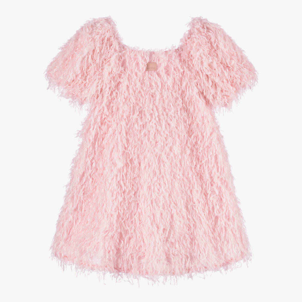 The Tiny Universe-Girls Pink Feather Dress | Childrensalon Outlet