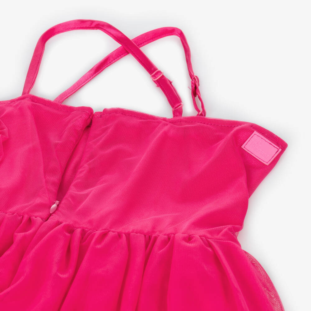 The Tiny Universe-Girls Pink Floral Tulle Gown | Childrensalon Outlet