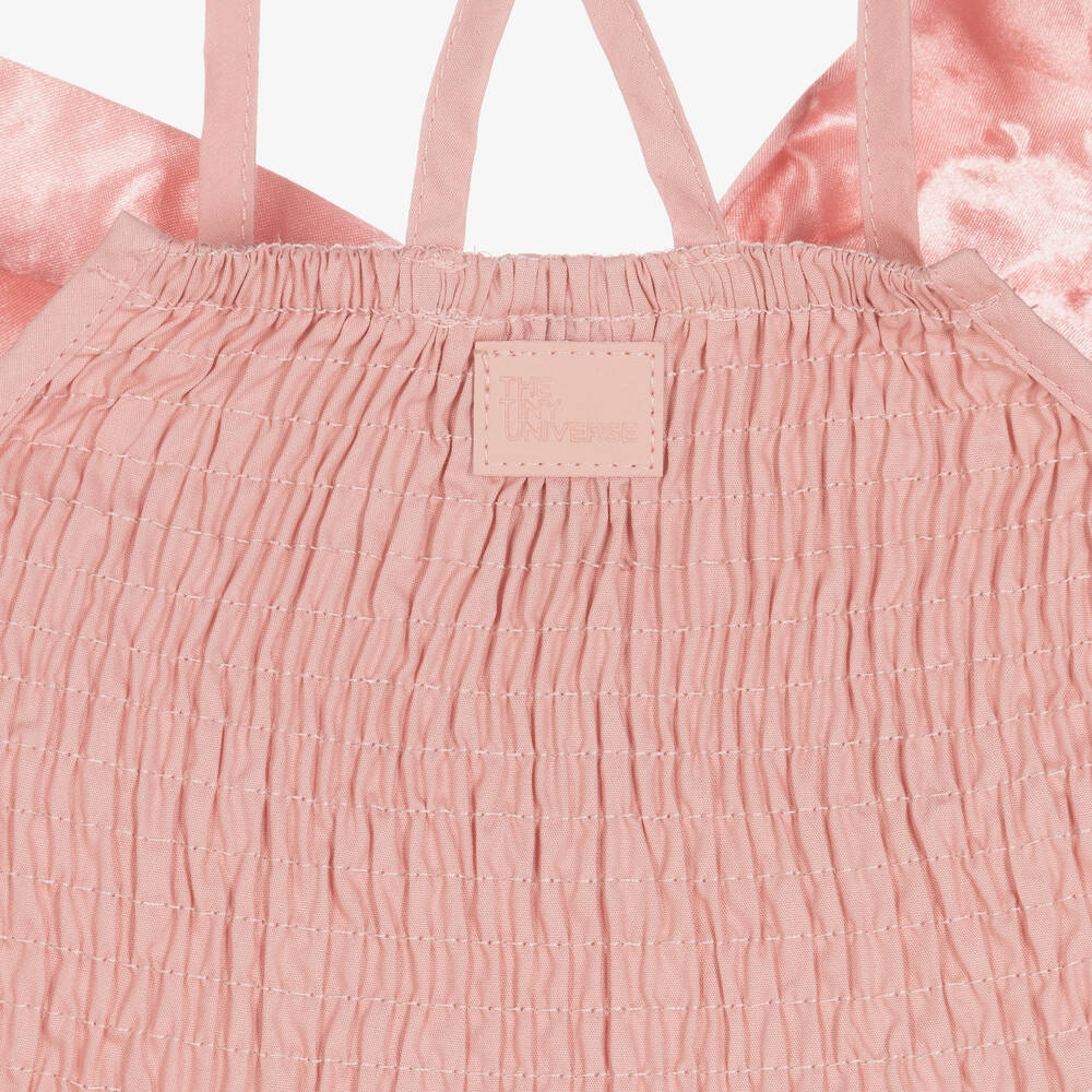 The Tiny Universe-فستان قطن بوبلين لون زهري | Childrensalon Outlet