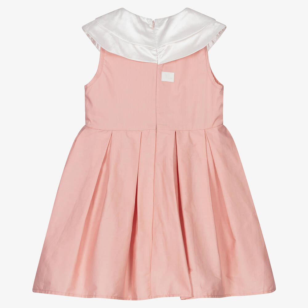The Tiny Universe-Girls Pink Poplin Dress | Childrensalon Outlet