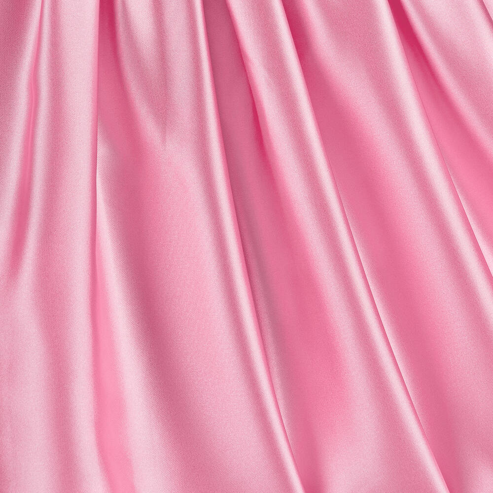 The Tiny Universe-فستان ساتان لون زهري مع حزام مزين بفيونكة | Childrensalon Outlet