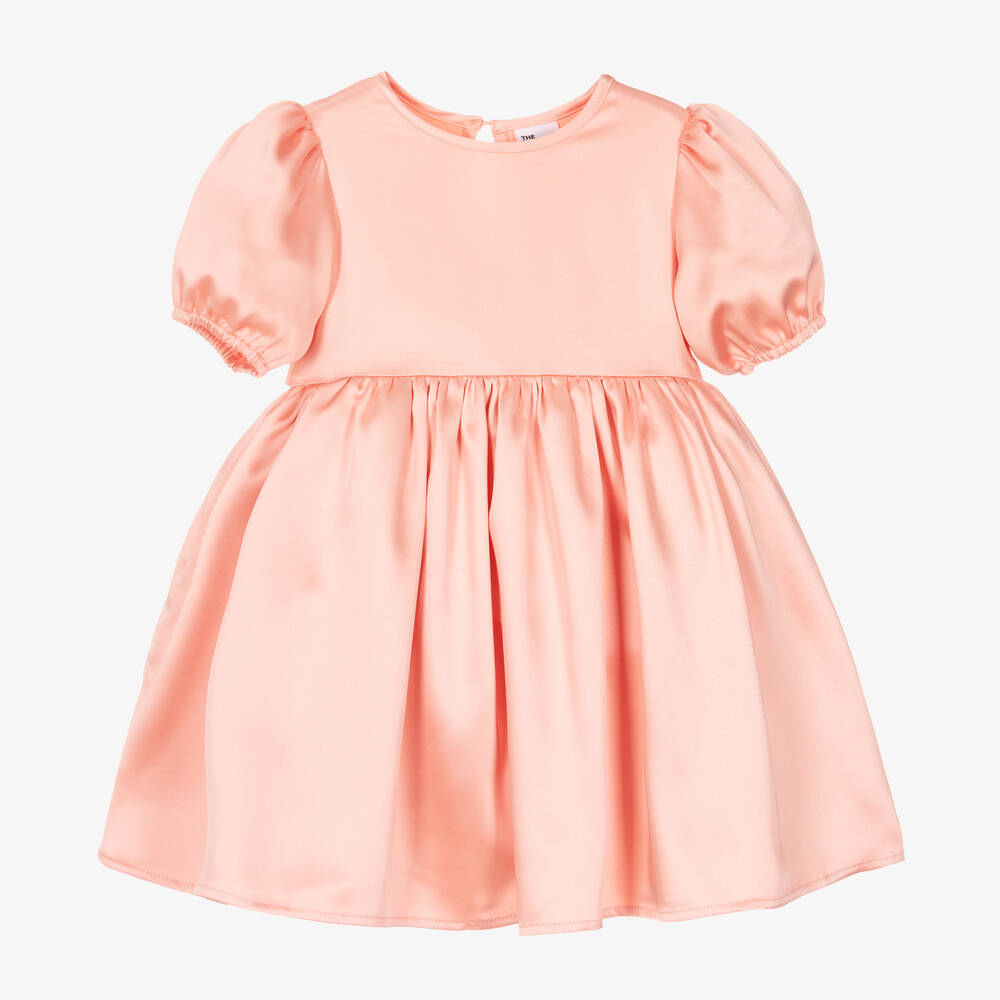The Tiny Universe-Girls Pink Satin Sash Dress | Childrensalon Outlet