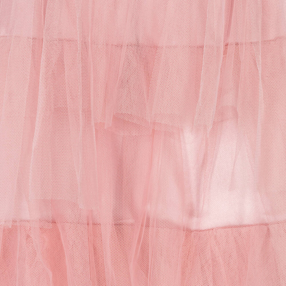 The Tiny Universe-Розовое платье из атласа и тюля | Childrensalon Outlet