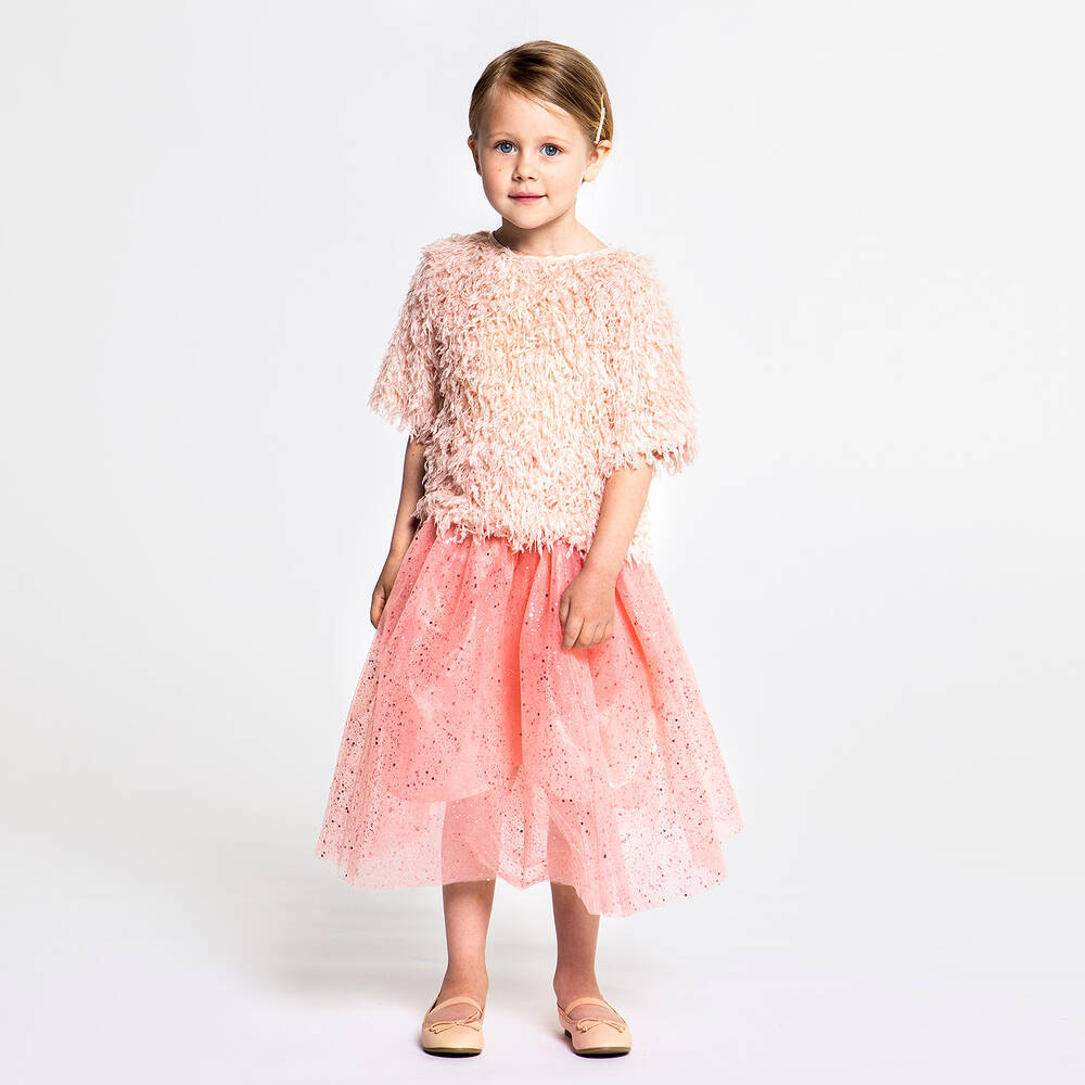 The Tiny Universe-Розовая блестящая юбка из тюля для девочек | Childrensalon Outlet