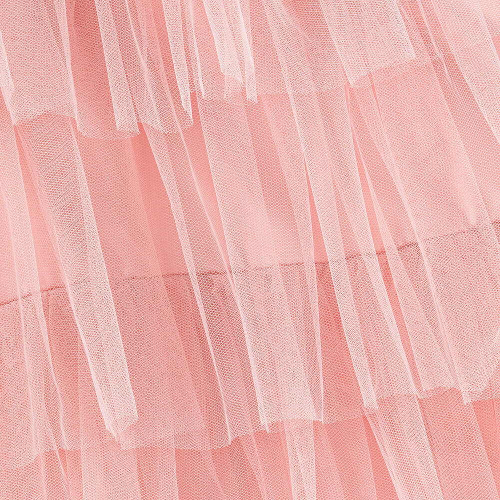 The Tiny Universe-Girls Pink Tiered Tulle Dress | Childrensalon Outlet